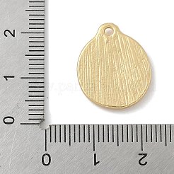 合金ペンダント  マットゴールドカラー  フラットラウンド  シェル形状  19x15.5x2.5mm  穴：1.6mm&nbsp;LS-FIND-G094-02A-MG