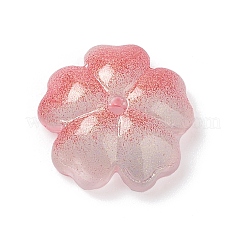 ガラスビーズキャップ  花  レッド  13.5x13.5x4mm  穴：1.6mm&nbsp;GLAA-A011-13B