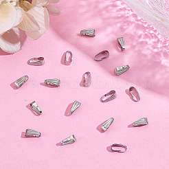 304ステンレススチールスナップオンベイル500個  ステンレス鋼色  8.5x3.5x4mm  インナー：3x8mm&nbsp;STAS-ME0002-31