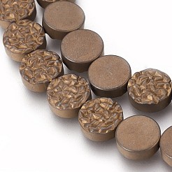 Electroplated Non-magnetic Synthetic Hematite Beads Strands&nbsp;G-P392-X01