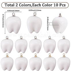 20Pcs 2 Colors Opaque Resin Pendants&nbsp;RESI-SC0006-94