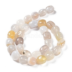 Natural Banded/Striped Agate Beads Strands&nbsp;G-C038-02F