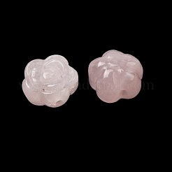 天然ローズクォーツ彫刻ビーズ  花  15.5~16x15.5~16x10.5~11mm  穴：1~1.5mm&nbsp;G-L636-C07-01