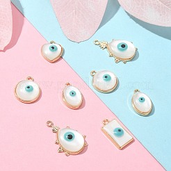 20Pcs 5 Styles Alloy Evil Eye Pendants&nbsp;FIND-CJ0001-47