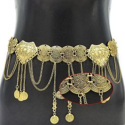 Geometric Alloy Chain Layered Tassel Waist Dance Belly Chains for Women&nbsp;FS-WGA4098-01