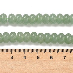 天然石のグリーンアベンチュリンビーズ連売り  ロンデル  アクアマリン  8x5mm  穴：1mm  約60~65個/連  15.7インチ&nbsp;G-S105-8mm