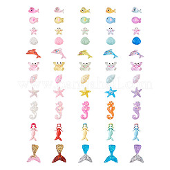 110Pcs 11 Style Opaque Resin Cabochons&nbsp;CRES-TA0001-09