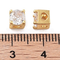 Rack Plating Brass Micro Pave Cubic Zirconia Beads&nbsp;KK-Z071-39G