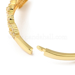 Clear Cubic Zirconia Teardrop Hinged Bangle&nbsp;BJEW-L681-002G