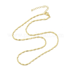 Brass Faceted Oval Link Chain Necklaces for Women&nbsp;NJEW-K282-08G