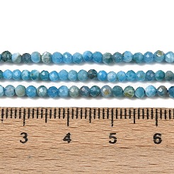 天然石アパタイトビーズ連売り  ラウンド  多面カット  2.5~2.8mm  穴：0.6mm  約177~182個/連  14.96''（38cm）〜15.35''（39cm）&nbsp;G-D347-A01