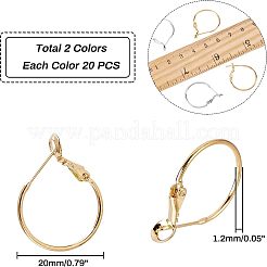 Brass Hoop Earrings&nbsp;KK-FH0001-34