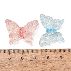 透明樹脂＆パイレットカボション  蝶  ミックスカラー  19x27x6mm&nbsp;RE-CBA4416-04