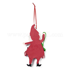 Christmas Santa Claus Handmade Polymer Clay Pendant Decorations&nbsp;HJEW-P017-01B