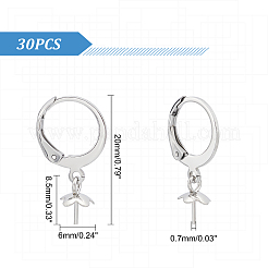 30Pcs 314 Stainless Steel Leverback Earring Findings&nbsp;STAS-UN0037-62