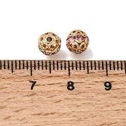 Brass Rhinestone Beads&nbsp;RB-K001-01G-01