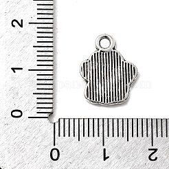 犬の足跡チベットスタイル合金のペンダントエナメルのセッティング  カドミウムフリー＆鉛フリー  アンティークシルバー  15x12x2mm  穴：2mm  約1160個/1000g&nbsp;TIBEP-R338-30AS-RS