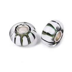 Handmade Lampwork & Brass Core European Beads&nbsp;LAMP-N044-01S-01