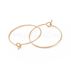 Ion Plating(IP) 316L Surgical Stainless Steel Hoop Earring Findings&nbsp;LS-STAS-D164-04G