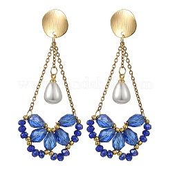 Electroplate Glass Dangle Earrings for Women&nbsp;EJEW-MZ00796-01