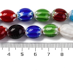 手作りランプワークビーズ連売り  バレル  ミックスカラー  14x10.5x10.5mm  穴：0.8mm  約26個/連  13.39''（34センチメートル）&nbsp;LAMP-D021-01A