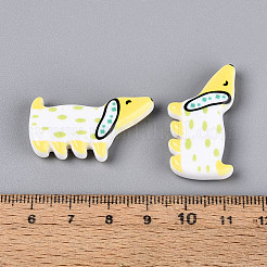 Printed Opaque Resin Beads&nbsp;RESI-N043-04D