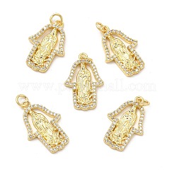 Brass Micro Pave Cubic Zirconia Pendants&nbsp;KK-E068-VB085