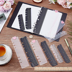 12Pcs 6 Colors Plastic Bookmark Page Marker Ruler&nbsp;AJEW-FG0005-06