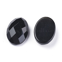 Natural Dyed & Heated Black Agate Cabochons&nbsp;X-G-G760-A10