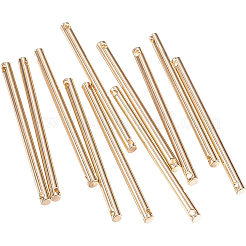 真鍮製リンクコネクター  バー  18KGP本金メッキ  35x2mm  穴：1mm  20個/箱&nbsp;KK-BC0006-52G