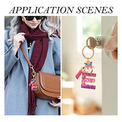Alloy Resin Butterfly Keychains&nbsp;KEYC-TADJ0002-02G-E