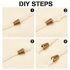 60Pcs 5 Colors Zinc Alloy Cord Ends&nbsp;FIND-GF0003-13