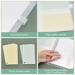 プラスチック収納アルバムノート  長方形の罫線付きインデックスカード付き  ミックスカラー  233x181x25mm&nbsp;DIY-GA0007-85