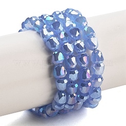 Electroplate Glass Beads Strands&nbsp;EGLA-D030-J4mm-B01