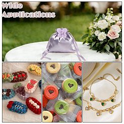 Satin Cloth Drawstring Pouches with Flower&nbsp;ST-CJ0048-001D