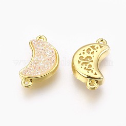 Electroplate Druzy Resin Links connectors&nbsp;RESI-F014-D04
