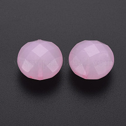 模造ゼリーアクリルビーズ  多面カット  フラットラウンド  パールピンク  18.5x12.5mm  穴：1.5mm  約220個/500g&nbsp;MACR-S373-94-E10