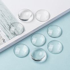 クリアガラスカボション  カメオ写真ペンダントジュエリー作成のためのクリアドームカボション  透明  29.5~30x6.5mm&nbsp;GGLA-R026-30mm