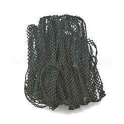 ポリエステルレーストリム  刺繡古代漢服レースリボン  ブラック  3/8インチ（10mm）&nbsp;OCOR-WH0067-34