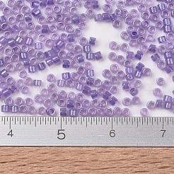 MIYUKIデリカビーズ  シリンダー  日本製シードビーズ  11/0  （db1753)スパークリングパープルライニングオパールab  1.3x1.6mm  穴：0.8mm  約2000個/10g&nbsp;X-SEED-J020-DB1753