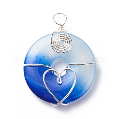 Natural Striped Agate/Banded Agate Pendants&nbsp;PALLOY-JF01819-02