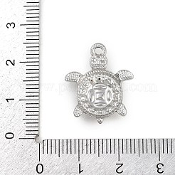 海洋動物 304 ステンレススチールペンダント  カメのチャーム  変色しない  ステンレス鋼色  21x17.5x3mm  穴：1.7mm&nbsp;STAS-K287-07D-P