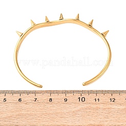 304 Stainless Steel Spiked Cone Open Cuff Bangles for Women&nbsp;BJEW-B165-01G