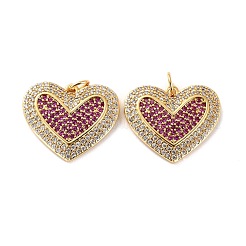 Brass Micro Pave Cubic Zirconia Pendants&nbsp;ZIRC-P092-040G-RS
