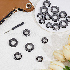 18Pcs 3 Styles Alloy Grommet Eyelet Findings&nbsp;FIND-CL0002-21B