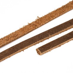 平らな牛革のジュエリーコード  ジュエリーDIY製版材料  シエナ  5x2mm&nbsp;LC-GF0001-10A-01