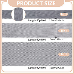 3 Rolls 3 Styles Elastic Polyester Deco Mesh Ribbons&nbsp;DIY-NB0013-55A