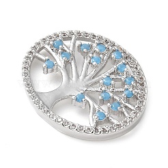 Brass Micro Pave Cubic Zirconia Pendants&nbsp;KK-C086-09P