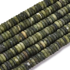 艶消し天然中国翡翠ビーズ連売り  ロンデル  6x2mm  穴：0.7mm  約150~160個/連  14.57~14.96''（37~38センチメートル）&nbsp;G-K389-C12-01