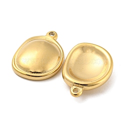 304ステンレスペンダント  オーバルチャーム  14KGP本金メッキ  18x13x4mm  穴：1.2mm&nbsp;STAS-L022-184G